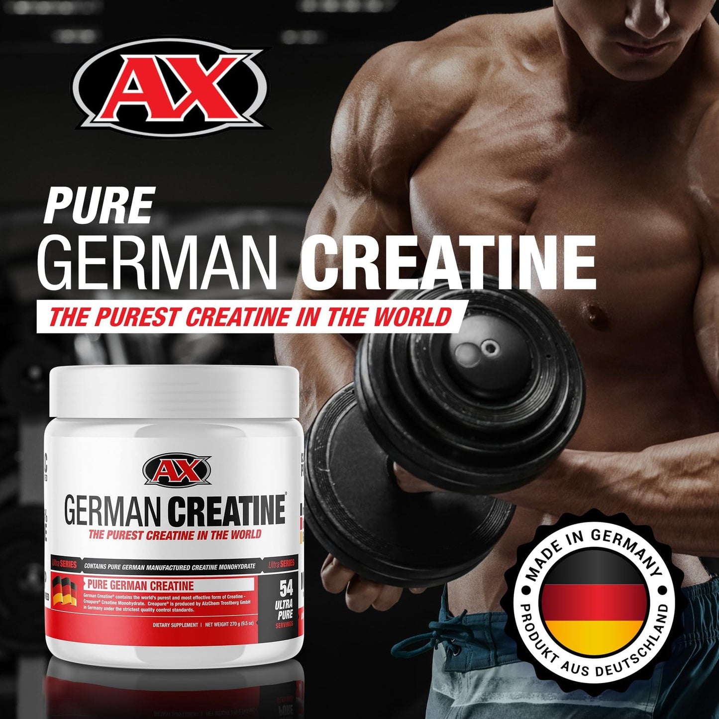 Micronized Creatine Monohydrate Powder 99.99% Pure for Muscle Growth 270G