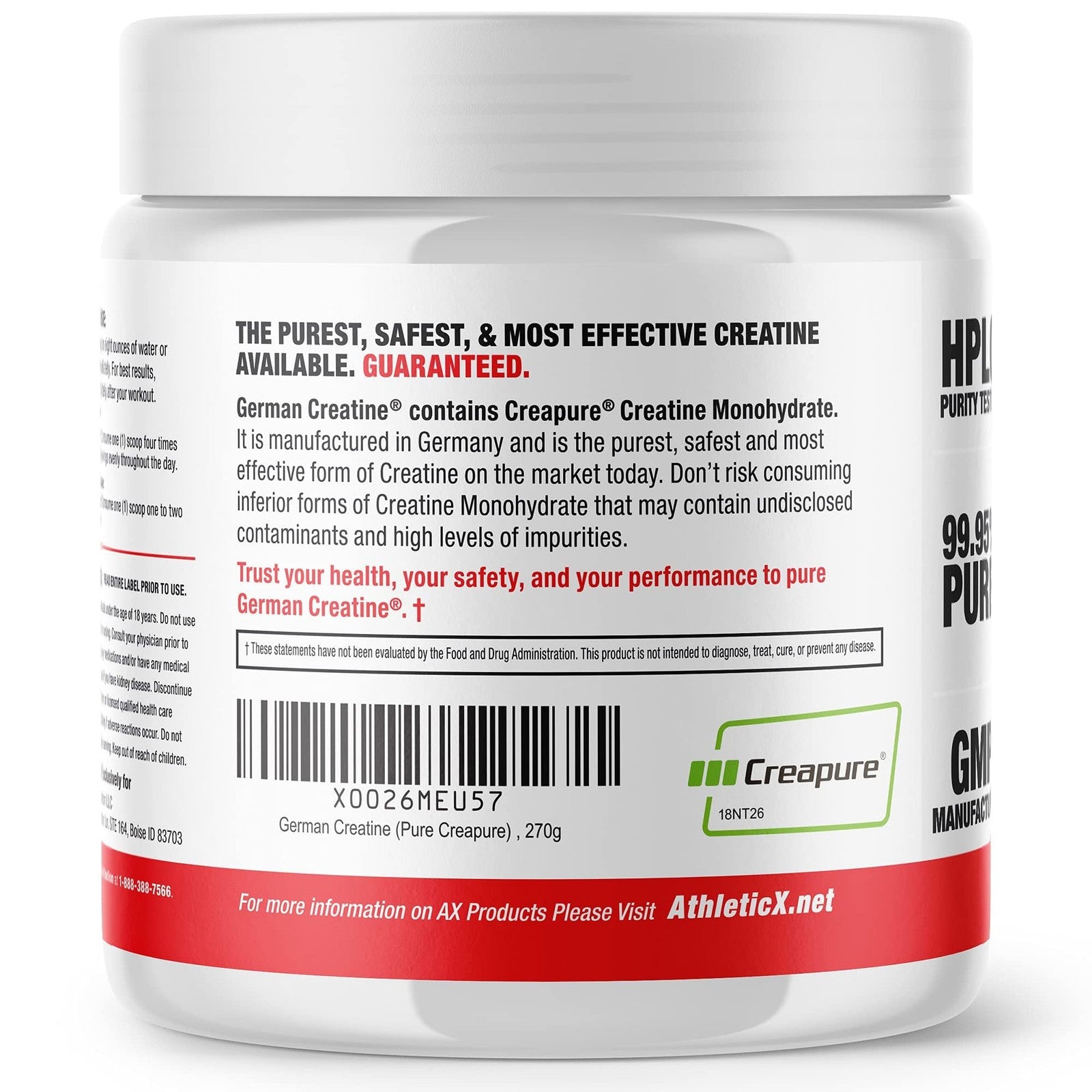 Micronized Creatine Monohydrate Powder 99.99% Pure for Muscle Growth 270G